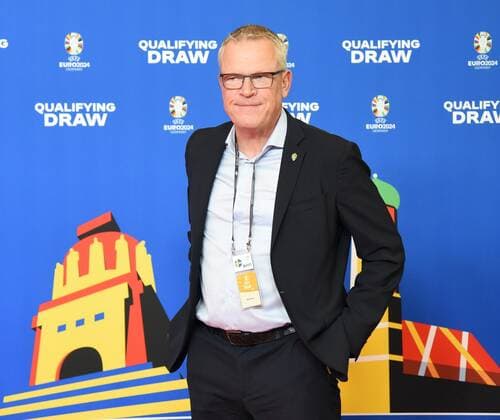 09.10.2022 Frankfurt am Main, EURO2024 Qualifying Draw EM 2024 Auslosung der Qualifikationsgruppen, Festhalle Frankfurt Jan Olof Janne Andersson Trainer der schwedischen Nationalmannschaf
