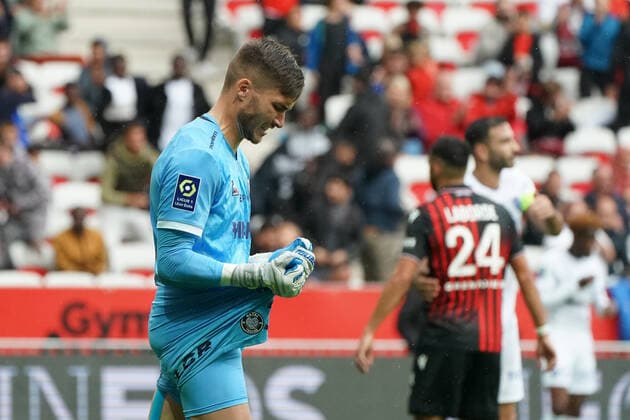 Gauthier Gallon (Troyes) FOOTBALL : OGC Nice vs Troyes - Ligue 1 Uber Eats - Nice - 09 10 2022 NorbertScanella Panoramic 