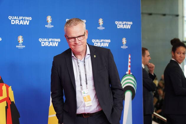 Nationaltrainer Jan Andersson (Schweden) bei der Auslosung der Qualifikationsgruppen zur Europameisterschaft 2024 in der Frankfurter Festhalle - Frankfurt 09.10.2022: EURO2024 Qualifying Draw EM 2024 Auslosung der Qualifikationsgruppen, Festhalle Frankfurt
