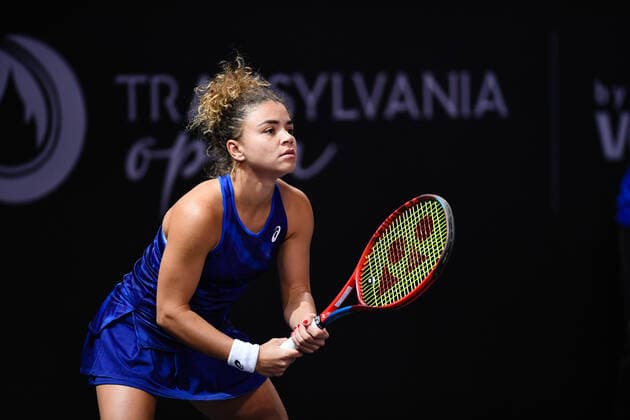Transylvania Open 2022: Day 3 Jasmine Paolini during Transylvania Open, Day 3, Qualifying round, BT Arena, 10 October 2022, Cluj-Napoca, Romania Cluj-Napoca Romania  Copyright: xFlaviuxBuboix originalFilename:buboi-notitle221010_npzw2.jpg