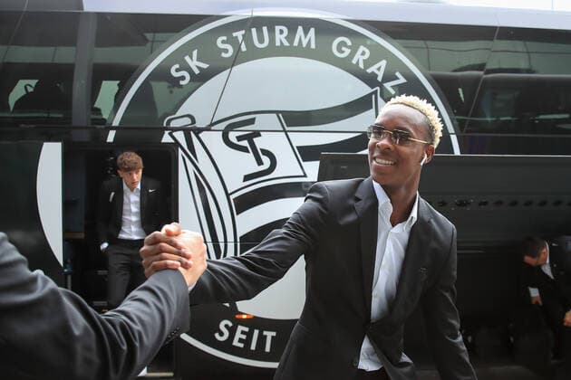 SOCCER - UEFA EL, Lazio vs Sturm, preview ROME,ITALY,12.OCT.22 - SOCCER - UEFA Europa League, SS Lazio Roma vs SK Sturm Graz, preview, training Sturm. Image shows Emmanuel Esseh Emegha (Sturm).  GEPAxpictures xMarioxBuehner