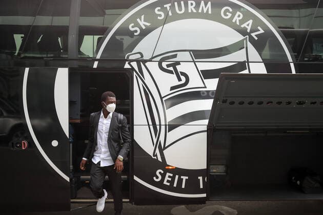 SOCCER - UEFA EL, Lazio vs Sturm, preview ROME,ITALY,12.OCT.22 - SOCCER - UEFA Europa League, SS Lazio Roma vs SK Sturm Graz, preview, training Sturm. Image shows Amadou Dante (Sturm).  GEPAxpictures xMarioxBuehner
