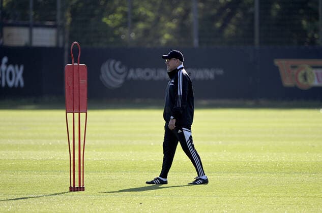 Fussball, Herren, Saison 2022 2023, Europa League, 1. FC Union Berlin, Abschlusstraining vor der Europa-League-Partie 1. FC Union Berlin - Malmö FF, im Bild: Trainer Urs Fischer (1. FC Union), 12.10. 2022, Copyright: xMatthiasxKochx