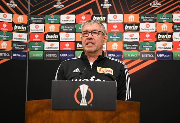 Fussball, Herren, Saison 2022 2023, Europa League, 1. FC Union Berlin, Pressekonferenz vor der Europa-League-Partie 1. FC Union Berlin - Malmö FF, im Bild: Trainer Urs Fischer (1. FC Union), 12.10. 2022, Copyright: xMatthiasxKochx
