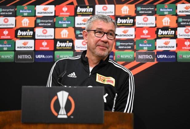 Sport Bilder des Tages Fussball, Herren, Saison 2022 2023, Europa League, 1. FC Union Berlin, Pressekonferenz vor der Europa-League-Partie 1. FC Union Berlin - Malmö FF, im Bild: Trainer Urs Fischer (1. FC Union), 12.10. 2022, Copyright: xMatthiasxKochx