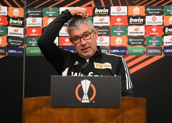 Fussball, Herren, Saison 2022 2023, Europa League, 1. FC Union Berlin, Pressekonferenz vor der Europa-League-Partie 1. FC Union Berlin - Malmö FF, im Bild: Trainer Urs Fischer (1. FC Union), 12.10. 2022, Copyright: xMatthiasxKochx