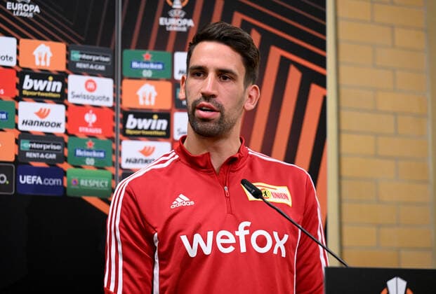 Fussball, Herren, Saison 2022 2023, Europa League, 1. FC Union Berlin, Pressekonferenz vor der Europa-League-Partie 1. FC Union Berlin - Malmö FF, im Bild: Rani Khedira (1. FC Union Berlin), 12.10. 2022, Copyright: xMatthiasxKochx