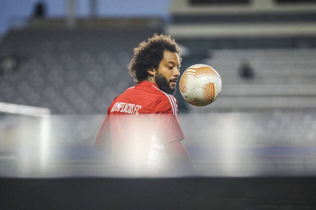 Sport Bilder des Tages Marcelo of Olympiacos Piraeus during the training session ahead of the UEFA Europa League Group G match between Qarabag FK and Olympiacos at Tofig Bahramov Stadium on October 12, 2022, in Baku, Azerbaijan. Copyright: xx olyp_training-38