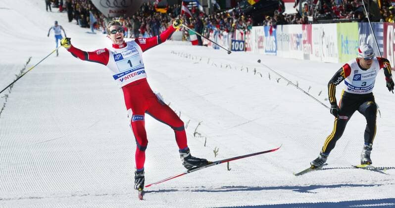VAL DI FIEMME 20030225 Norway s Thomas Alsgaard crosses the finish line just before Germany s Axel Teichmannon in the Men s 4 x 10km relay at the Nordic Skiing World Championships in Val di Fiemme February 25, 2003. Sweden s Joergen ( Jörgen ) brink failed to keep the Swedish team s 20 second lead and ended as number 3. PHOTO: Erik Johansen SCANPIX CODE 20520-403 ***Skid-VM-paketet. BETALBILD t.o.m. 20030303, därefter fritt för abonnemangstidningar*** VAL DI FIEMME Italy BILDER x20520x *** VAL DI FIEMME 20030225 Norways Thomas Alsgaard crosses the finish line just before Germanys Axel Teichmannon in the Mens 4 x 10km relay at the Nordic Skiing World Championships in Val di Fiemme February 25, 2003 Swedens Joergen Jörgen brink failed to keep the Swedish team s 20 second lead and ended as number 3 PHOTO Erik Johansen SCANPIX CODE 20520 403 Ski WC package PAID PICTURE until 20030303, then free for subscription magazines VAL DI FIEMME Italy PICTURES x20520x  Copyright: xErikxJohansenx xTTx 20520