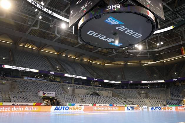 Mannheim 13.10.2022 EHF Handball Men s Group Phase - EUROCup Germany - Sweden v.l., Symbolfoto, Symbolbild:Innenraum SAP Arena Mannheim Copyright: JoaquimxFerreira