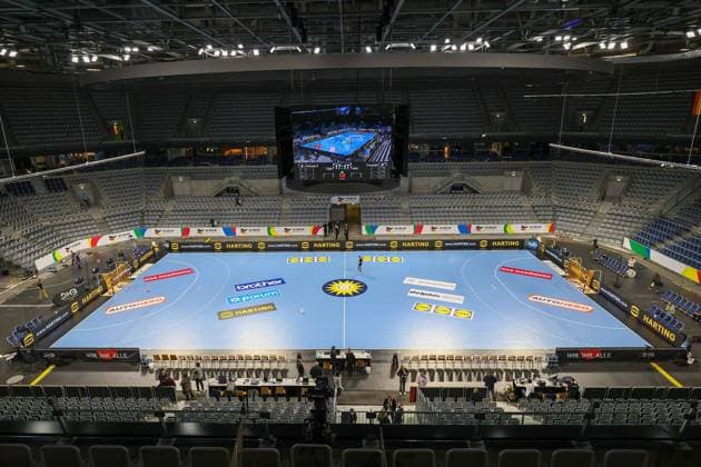 Mannheim 13.10.2022 EHF Handball Men s Group Phase - EUROCup Germany - Sweden v.l., Symbolfoto, Symbolbild:Innenraum SAP Arena Mannheim Copyright: JoaquimxFerreira