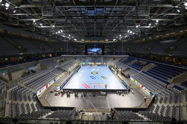 Mannheim 13.10.2022 EHF Handball Men s Group Phase - EUROCup Germany - Sweden v.l., Symbolfoto, Symbolbild:Innenraum SAP Arena Mannheim Copyright: JoaquimxFerreira