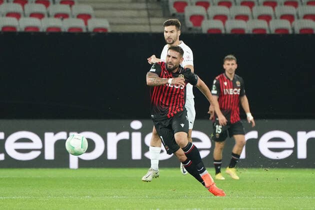 Andy Delort (OGC Nice) FOOTBALL : OGC Nice vs Slovacko - europa conference league - Phase de groupe - Nice - 13 10 2022 NorbertScanella Panoramic 