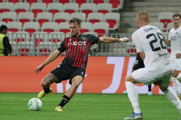 Joe Bryan (OGC Nice) FOOTBALL : OGC Nice vs Slovacko - europa conference league - Phase de groupe - Nice - 13 10 2022 NorbertScanella Panoramic 