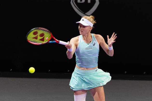 Transylvania Open: WTA, Tennis Damen 250 Tennis Damen Tournament in Cluj-Napoca, BT Arena, 8-16 October 2022 Doubles Day6: Harriet Dart in action during WTA 250 Transylvania Open, held in BT Arena, Cluj Napoca 8-16 October 2022 Medias Sibiu Copyright: xANCAxTEPEIx
