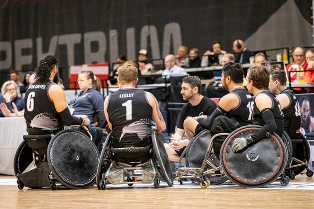 Canada vs. New Zealand, 2022 Wheelchair Rugby World Championship, WM, Weltmeisterschaft Vejle; 15.10.22 Team New Zealand Copyright: xBEAUTIFULxSPORTS MarioxM.xKobergx