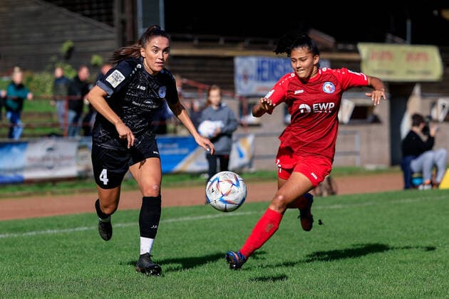 Sport Themen der Woche KW41 2. Frauen - Bundesliga 2022-2023, SG 99 Andernach - 1. FFC Turbine Potsdam U20 Besarta Hisenaj (SG99, 4) Andernach Stadion, Rasen Rheinland-Pfalz Deutschland *** 2 Women Bundesliga 2022 2023, SG 99 Andernach 1 FFC Turbine Potsdam U20 Besarta Hisenaj SG99, 4 Andernach Stadium, Lawn Rhineland-Palatinate Germany