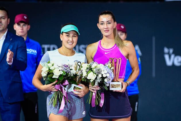 Transylvania Open: WTA, Tennis Damen 250 Tennis Damen Tournament in Cluj-Napoca, BT Arena, 8-16 October 2022 Doubles Finals: Kamilla Rakhimova and Yana Sizikova -second place at WTA 250 Transylvania Open, held in BT Arena, Cluj Napoca 8-16 October 2022 Cluj-Napoca Cluj Copyright: xANCAxTEPEIx