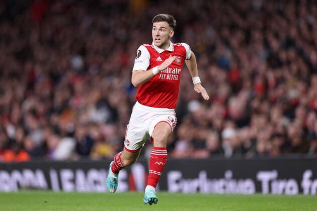 Arsenal v PSV Eindhoven 20 October 2022, London - Europa League Group Stage - Arsenal v PSV Eindhoven - Kieran Tierney of Arsenal - Photo: Jacques Feeney Offside. London UK Copyright: xJacquesxFeeneyx xOffsidexOffside