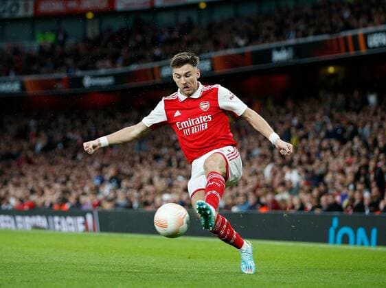 Mandatory Credit: Photo by Matt Impey Shutterstock (13481894v) Kieran Tierney of Arsenal Arsenal v PSV Eindhoven, Football, UEFA Europa League, Emirates Stadium, Islington, London, UK - 20 10 2022 Editorial use only Arsenal v PSV Eindhoven, Football, UEFA Europa League, Emirates Stadium, Islington, London, UK - 20 10 2022 Editorial use only  Copyright: xMattxImpey Shutterstockx 13481894v