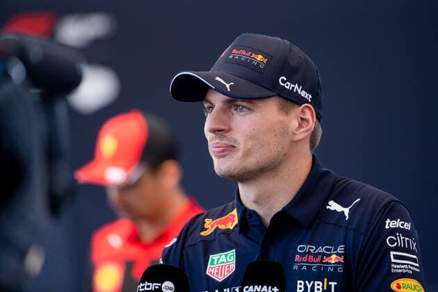 Max Verstappen (NED, Oracle Red Bull Racing 1), dahinter Charles Leclerc (MCO, Scuderia Ferrari 16), USA, Formel 1 Grand Prix der USA, Circuit of the Americas Austin, Mediaday, 20.10.2022 USA, Formel 1 Grand Prix der USA, Circuit of the Americas Austin, Mediaday, 20.10.2022 Austin Copyright: xEibner Memmlerx EP_MMR