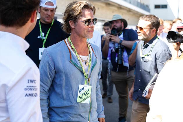 Brad Pitt (USA), F1 Grand Prix of USA at Circuit of The Americas on October 21, 2022 in Austin, United States of America. (Photo by HOCH ZWEI) Austin United States of America
