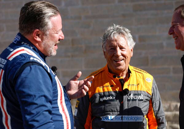 Zak Brown (USA, McLaren F1 Team), Mario Andretti (USA), F1 Grand Prix of USA at Circuit of The Americas on October 22, 2022 in Austin, United States of America. (Photo by HOCH ZWEI) Austin United States of America