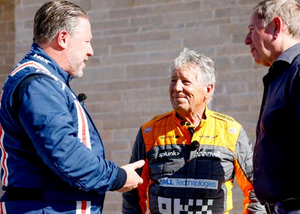 Zak Brown (USA, McLaren F1 Team), Mario Andretti (USA), F1 Grand Prix of USA at Circuit of The Americas on October 22, 2022 in Austin, United States of America. (Photo by HOCH ZWEI) Austin United States of America