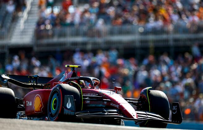 55 Carlos Sainz (ESP, Scuderia Ferrari), F1 Grand Prix of USA at Circuit of The Americas on October 22, 2022 in Austin, United States of America. (Photo by HOCH ZWEI) Austin United States of America