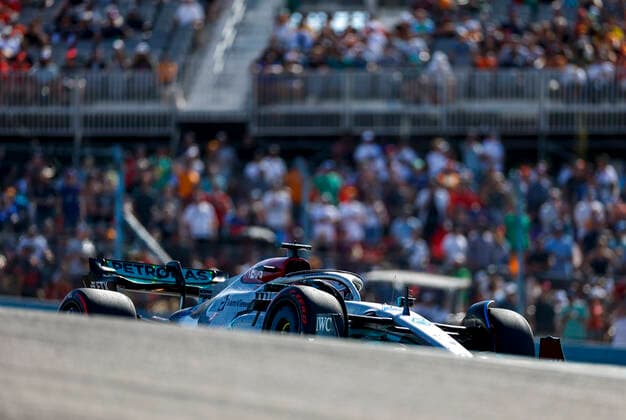 63 George Russell (GBR, Mercedes-AMG Petronas F1 Team), F1 Grand Prix of USA at Circuit of The Americas on October 22, 2022 in Austin, United States of America. (Photo by HOCH ZWEI) Austin United States of America