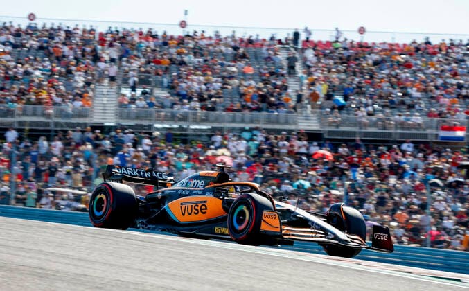 3 Daniel Ricciardo (AUS, McLaren F1 Team), F1 Grand Prix of USA at Circuit of The Americas on October 22, 2022 in Austin, United States of America. (Photo by HOCH ZWEI) Austin United States of America