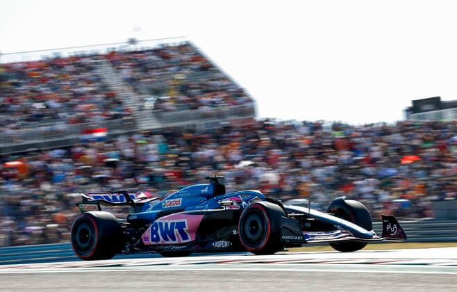 14 Fernando Alonso (ESP, BWT Alpine F1 Team), F1 Grand Prix of USA at Circuit of The Americas on October 22, 2022 in Austin, United States of America. (Photo by HOCH ZWEI) Austin United States of America