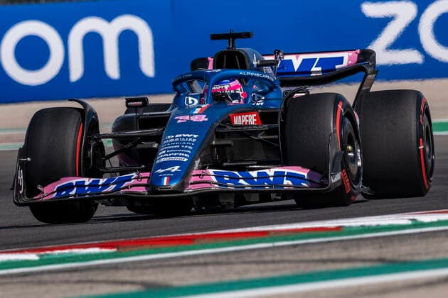 Oct 22, 2022..Fernando Alonso 14 from the Alpine racing team in action at the Formula 1 at Circuit of the Americas in Austin Texas. Austin USA - ZUMAc04_ 20221022_zaf_c04_136 Copyright: xRobertxBackmanx