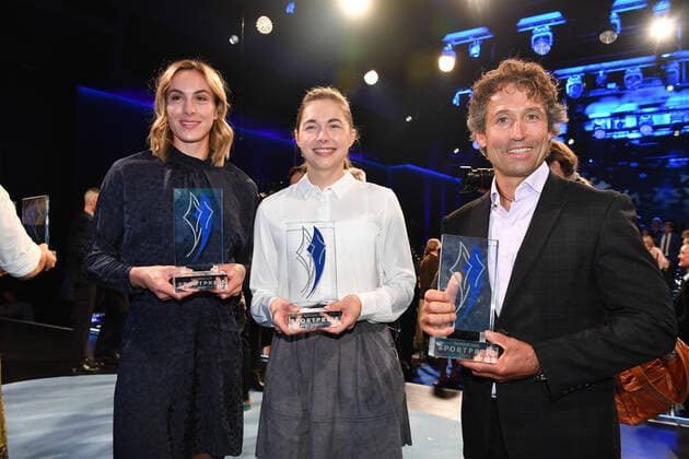 Alexandra Burghardt, Gina Lückenkemper und Peter Schlickenrieder Verleihung des Bayerischen Sportpreis 2022 Ehrung, Auszeichnung, Preis BMW Welt München 22. Oktober 2022