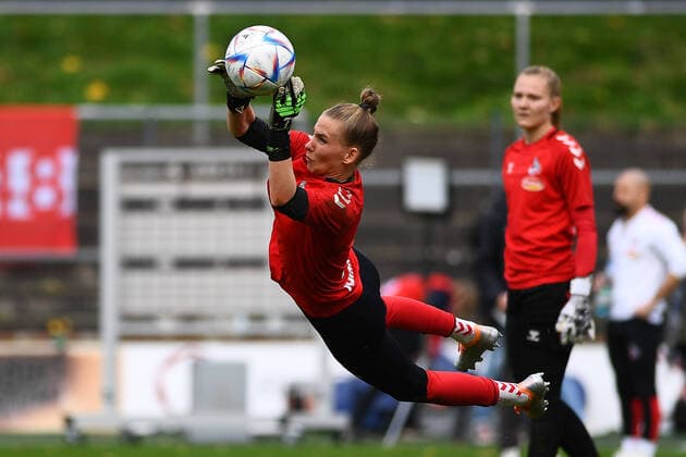 GERMANY, COLOGNE - OCTOBER 23, 2022: Jasmin Pal. The match of Women Bundesliga 1.FC Koeln Frauen vs TSG 1899 Hoffenheim Frauen  Copyright: xVITALIIxKLIUIEVx