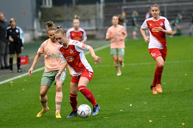 Frauen Bundesliga; 1.FC Köln - SV Werder Bremen, Franz Kremer Stadion, 23.10.2022 Andrea Gavric 18; Frauen Bundesliga; 1.FC Köln - SV Werder Bremen 23.10.2022 Copyright: xBEAUTIFULxSPORTS Erlhofx