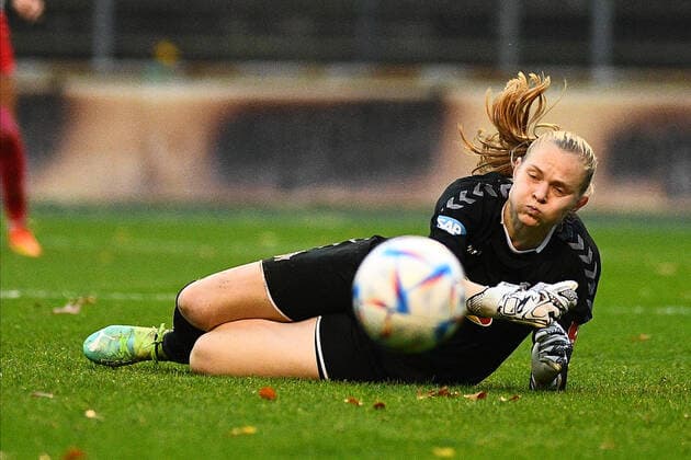 GERMANY, COLOGNE - OCTOBER 23, 2022: Manon Klett. The match of Women Bundesliga 1.FC Koeln Frauen vs TSG 1899 Hoffenheim Frauen  Copyright: xVITALIIxKLIUIEVx