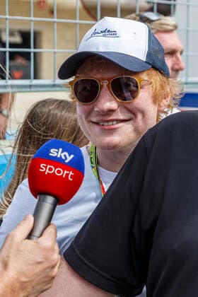 AUSTIN, TX - OCTOBER 23: Famous singer Ed Sheeran on the grid before the F1 United States Grand Prix held October 23, 2022 at the Circuit of the Americas in Austin, TX. (Photo by Allan Hamilton Icon Sportswire) AUTO: OCT 23 F1 US Grand Prix Icon221023281