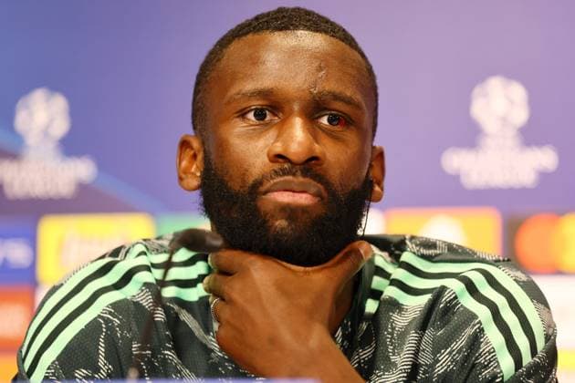 Real Madrid - PK Champions League 24.10.2022 Leipzig, 24.10.2022, Red Bull Arena, UEFA Champions League , Real Madrid Pressekonferenz am Vortag von RBLeipzig v. Real Madrid , Im Bild: Antonio Rüdiger Ruediger (22, Real Madrid) ,