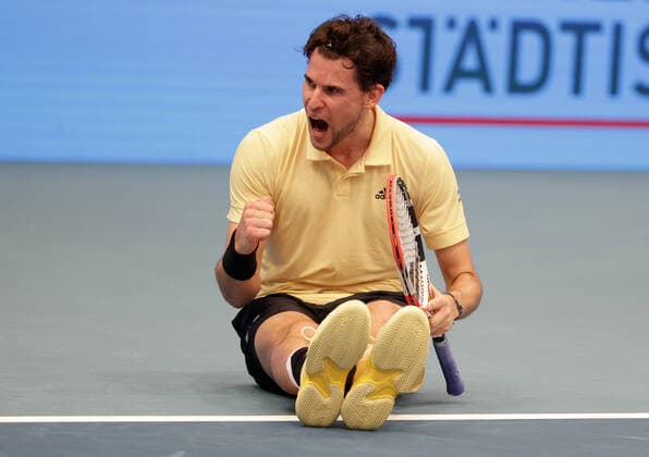 Bilder des Jahres, Sport 10 Oktober Sport Themen der Woche KW43 Sport Bilder des Tages TENNIS - ATP, Tennis Herren Erste Bank Open VIENNA,AUSTRIA,25.OCT.22 - TENNIS - ATP World Tour, Erste Bank Open. Image shows the rejoicing of Dominic Thiem (AUT).  GEPAxpictures xWalterxLuger