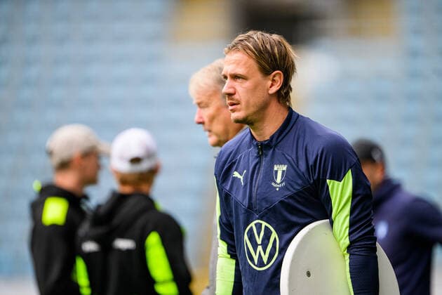 221026 Goalkeeper Johan Dahlin during a training session with Malmö FF on October 26, 2022 in Malmö. Photo: Ludvig Thunman BILDBYRAN kod LT LT0431 fotboll football soccer fotball uefa europa league träning practice training malmö ff bbeng Copyright: LUDVIGxTHUNMAN BB221026LT002