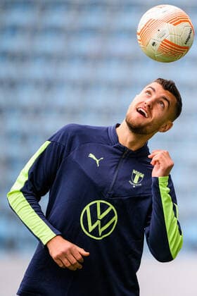 221026 Matej Chalus during a training session with Malmö FF on October 26, 2022 in Malmö. Photo: Ludvig Thunman BILDBYRAN kod LT LT0431 fotboll football soccer fotball uefa europa league träning practice training malmö ff bbeng Copyright: LUDVIGxTHUNMAN BB221026LT011