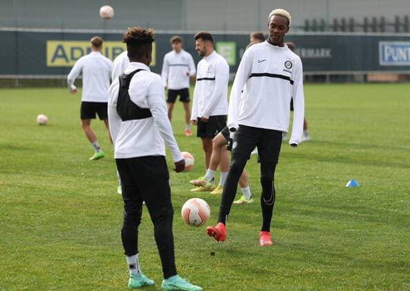 SOCCER - UEFA EL, Sturm vs Feyenoord GRAZ,AUSTRIA,26.OCT.22 - SOCCER - UEFA Europa League, group stage, SK Sturm Graz vs Feyenoord Rotterdam, preview, training Sturm. Image shows Emanuel Emegha (Sturm).  GEPAxpictures xChrisxBauer