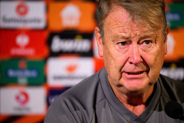 221026 Head coach Age Hareide during a press conference, PK, Pressekonferenz with Malmö FF on October 26, 2022 in Malmö. Photo: Ludvig Thunman BILDBYRAN kod LT LT0432 fotboll football soccer fotball uefa europa league presskonferens press conference malmö ff bbeng Copyright: LUDVIGxTHUNMAN BB221026LT055