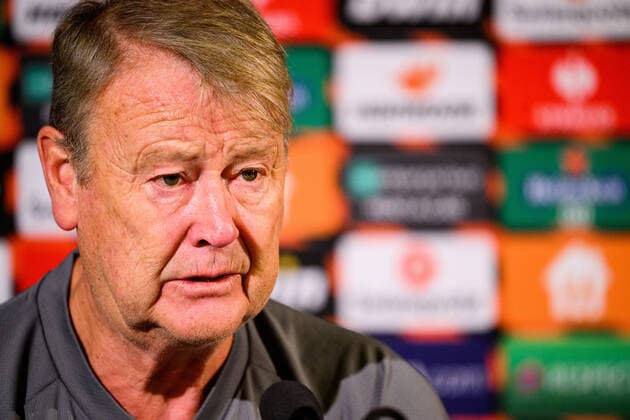 221026 Head coach Age Hareide during a press conference, PK, Pressekonferenz with Malmö FF on October 26, 2022 in Malmö. Photo: Ludvig Thunman BILDBYRAN kod LT LT0432 fotboll football soccer fotball uefa europa league presskonferens press conference malmö ff bbeng Copyright: LUDVIGxTHUNMAN BB221026LT056