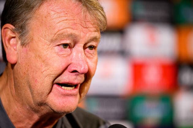 221026 Head coach Age Hareide during a press conference, PK, Pressekonferenz with Malmö FF on October 26, 2022 in Malmö. Photo: Ludvig Thunman BILDBYRAN kod LT LT0432 fotboll football soccer fotball uefa europa league presskonferens press conference malmö ff bbeng Copyright: LUDVIGxTHUNMAN BB221026LT057