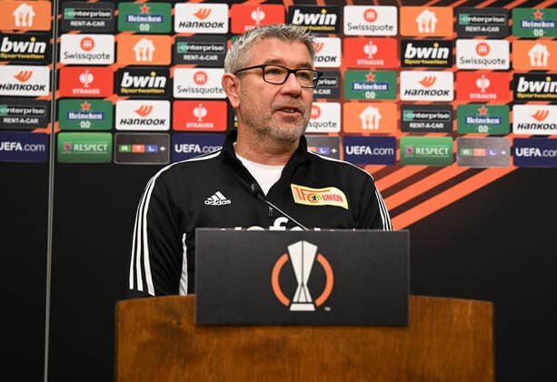 Fussball, Herren, Saison 2022 2023, Europa League, 1. FC Union Berlin, Pressekonferenz vor der Europa-League-Partie 1. FC Union Berlin - SC Sporting Braga, im Bild: Trainer Urs Fischer (1. FC Union), 26.10. 2022, Copyright: xMatthiasxKochx