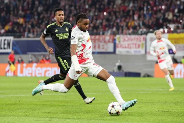 Christopher Nkunku (RB Leipzig,18) - Champions League Vorrunde Gruppe F Saison 2022-2023 RB Leipzig vs. Real Madrid in der Red Bull Arena in Leipzig - Aktion,Fussball,Deutschland,Mann,Männer,25.10.2022
