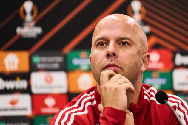 UEFA Europa League press conference, PK, Pressekonferenz and training of Feyenoord Graz - Feyenoord coach Arne Slot during the press conference and training of Feyenoord at Stadion Graz-Liebenau on 26 October 2022 in Graz, Austria. Copyright: xTomxBodex