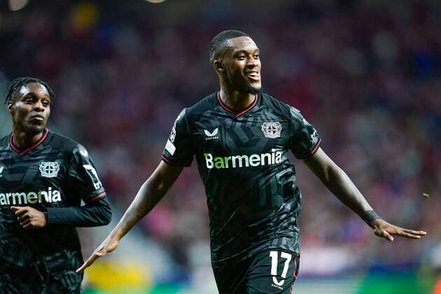 ESP: Atletico de Madrid - Bayer 04 Leverkusen. UEFA Champions League, Group B. Date 5 Callum Hudson-Odoi of Bayer 04 Leverkusen celebrates his goal during the UEFA Champions League match, group B between Atletico de Madrid and Bayer 04 Leverkusen played at Civitas Metropolitano Stadium on October 26, 2022 in Madrid, Spain. kpng Copyright: xSergioxRuizx xPRESSINx PS_221026_034